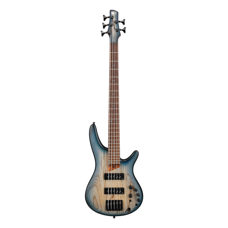 Ibanez SR605E-CTF 5-String Active Bass Guitar | Cosmic Blue Starburst Flat