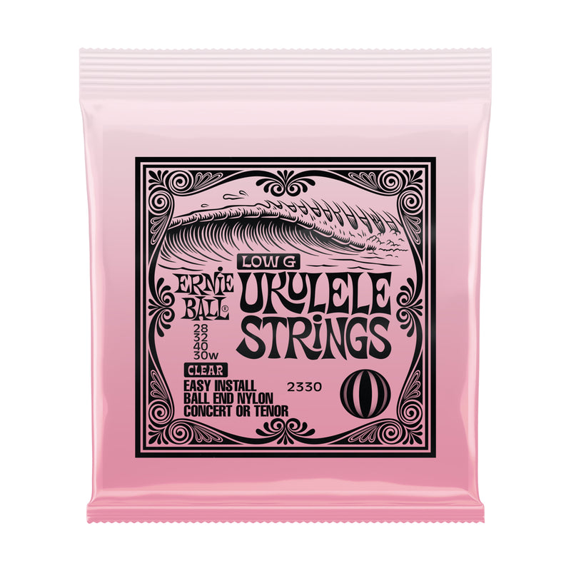 Ernie Ball P02330 Concert Tenor Wound Low G Nylon Ball End Ukulele Strings Clear