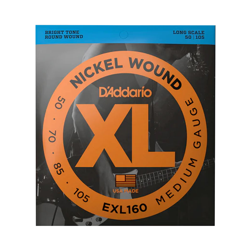 D'Addario EXL165 XL Nickel Bass Guitar Strings Custom Light 45-105