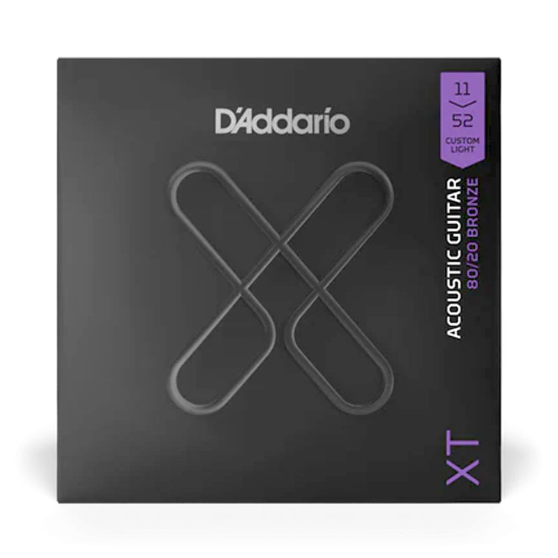 D'Addario XTABR1152 XT 80/20 Bronze Coated Acoustic Strings 11-52