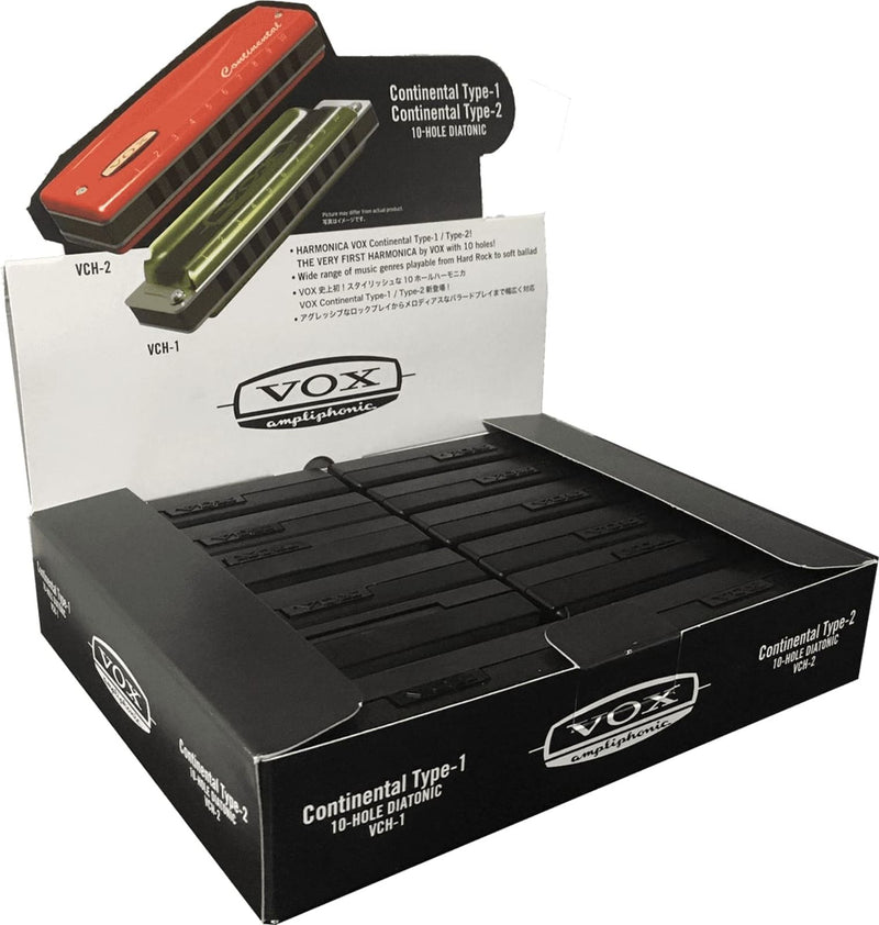VOX VCH-MIX Harmonica – 10-Hole Diatonic | C Major | Red