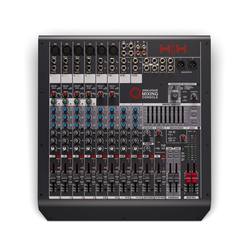 HH Q12FX – 12-Channel Analogue Mixer