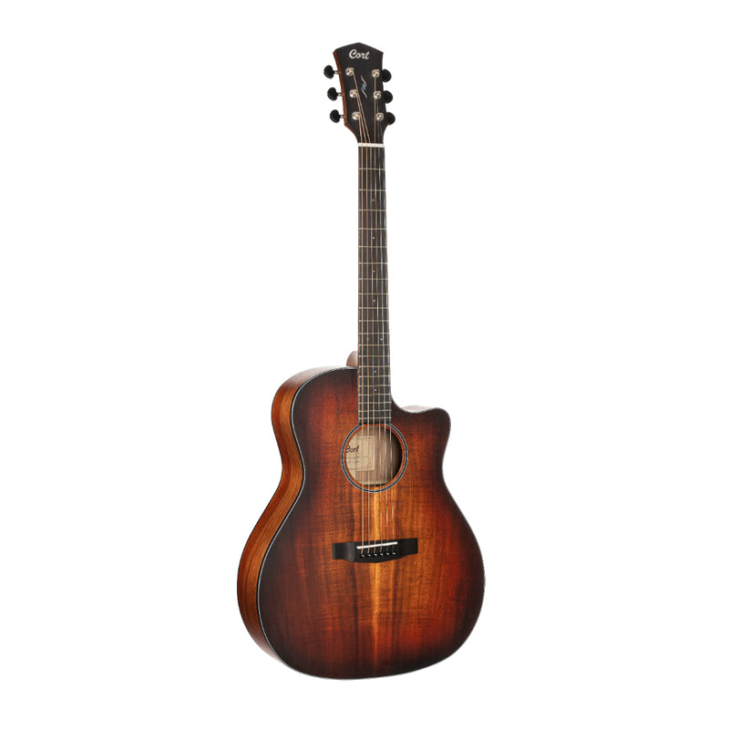 Cort CORE-GA ABW OPLB Electric Acoustic Guitar with Case | Open Pore Light Burst