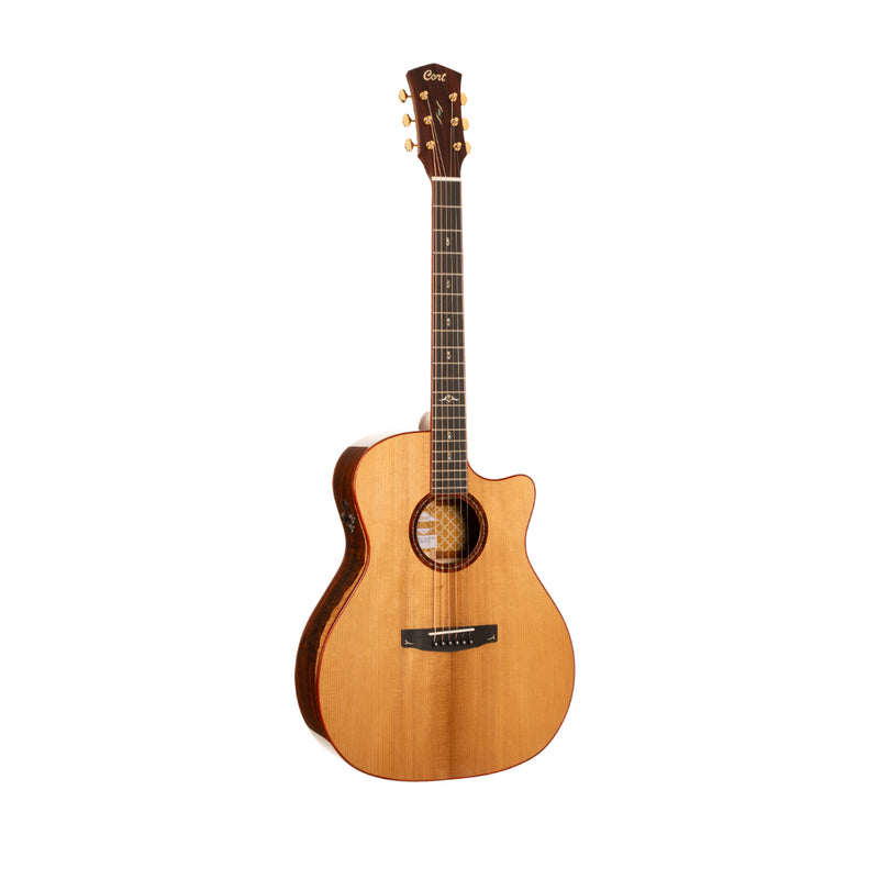 Cort GOLD-A10 COCOBOLO Electric Acoustic Guitar with Case | Natural Gloss