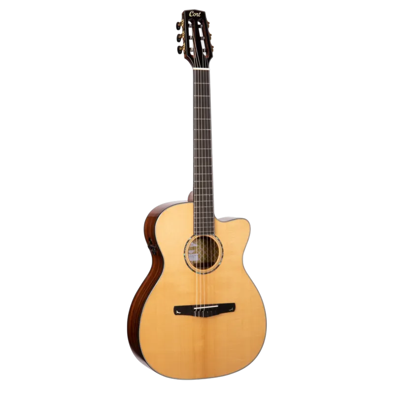 Cort GOLD-OC8 Nylon NAT Electric Classical Guitar with Case | Natural Gloss