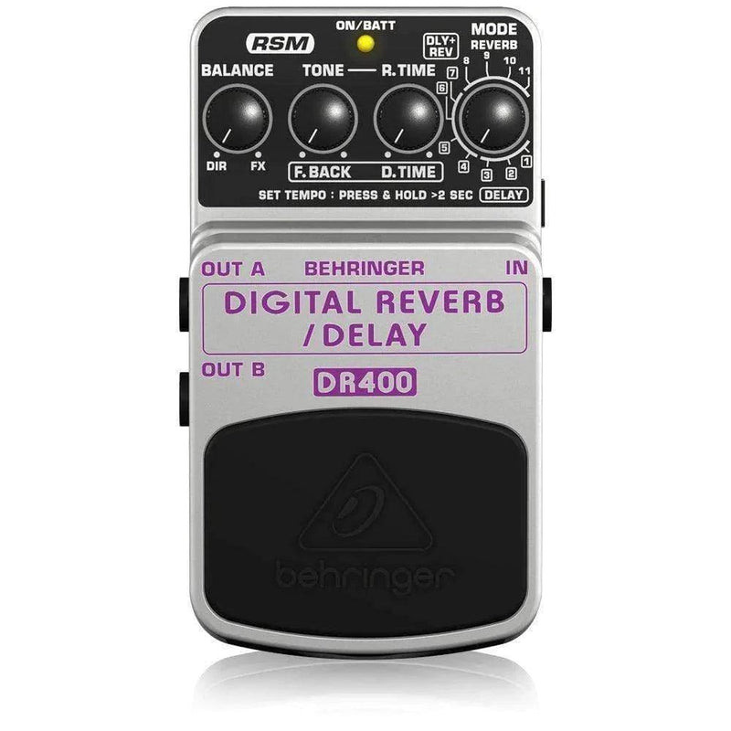Behringer DR400 Guitar Effects Pedal Digital Stereo Reverb