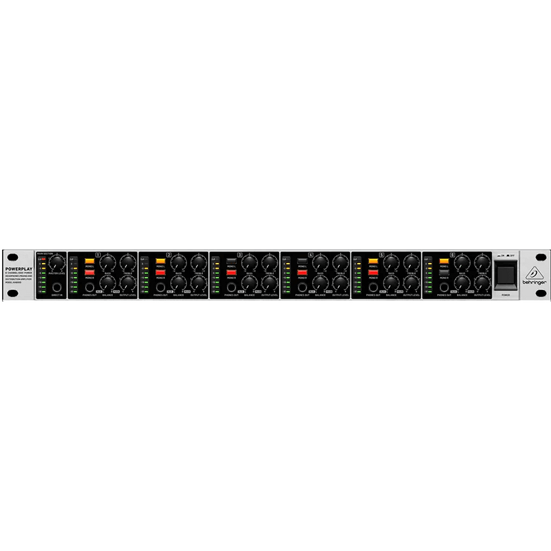 Behringer HA6000 6-Channel High-Power Headphones Mixing and Distribution Amplifier