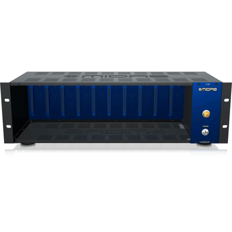 Midas L10 00 Series Rackmount Chassis for 10 Modules with Advanced Audio Routing