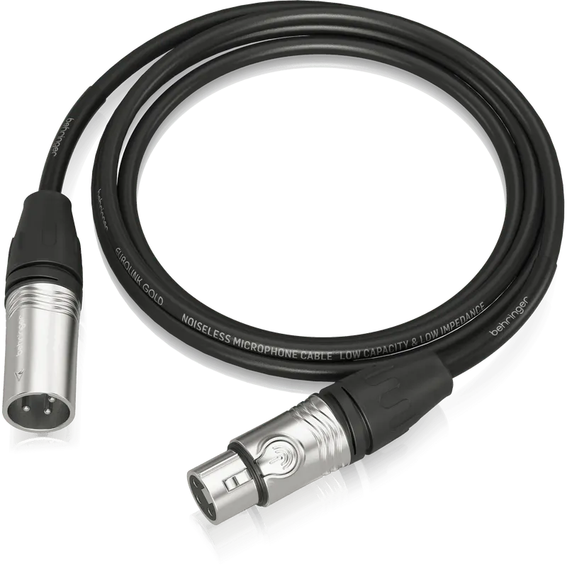 Behringer GMC-150 Gold Performance 1.5 m (5 ft) Microphone Cable with XLR Connectors
