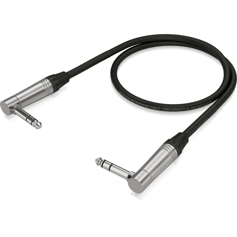 Behringer GIC-60 4SR Gold Performance 0.60 m (2 ft) Instrument Patch Cable with 1/4" TRS Right-Angled Connectors